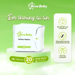 Băng Vệ Sinh Hằng Ngày (20 Miếng 15,5 cm) Mềm Mại Siêu Thấm Hút Thoáng Khí, Than Tre Kháng Khuẩn